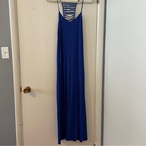 NWOT Forever 21 Cobalt Blue Strappy Maxi Dress
